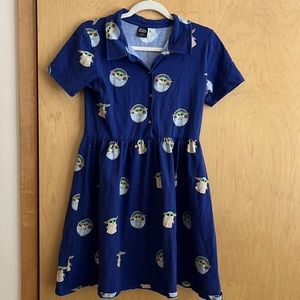 Baby Yoda Button Up Dress